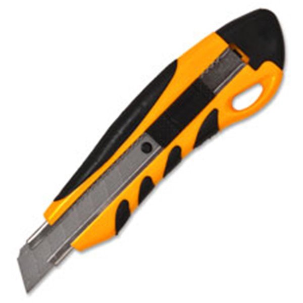 Sparco Heavy-Duty Utility Knife- PVC Grip- Plastic- Yellow-Black SPR15851